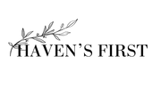 black and white sketch of Haven's First company logo